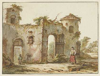 彼得·巴塞洛缪斯（Pieter Bartholomeusz）的《右侧有木摊的倒塌建筑》
