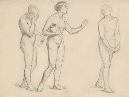 Józef Simmler的《三个玛丽》画作中女性裸体到三个玛丽人物的研究