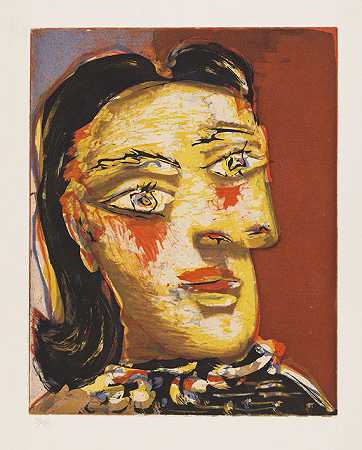 女性头像4号，多拉·马尔肖像，1939年。-巴勃罗·毕加索