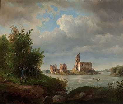 沃伊切赫·格森的《特拉凯岛城堡废墟》