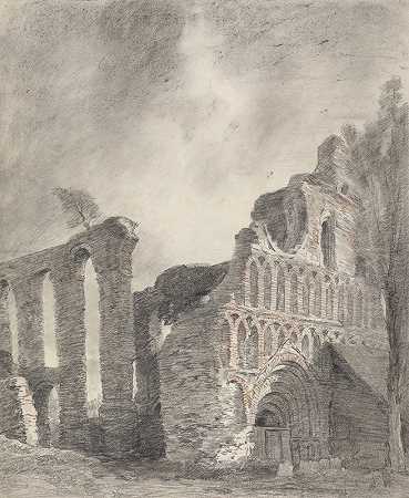约翰·康斯特布尔的《科尔切斯特圣波托夫修道院废墟》