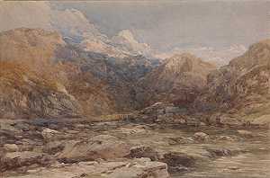 戴维·考克斯《威尔士的河流风景》