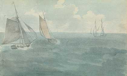 托马斯·布拉德肖的《海上三艘船》