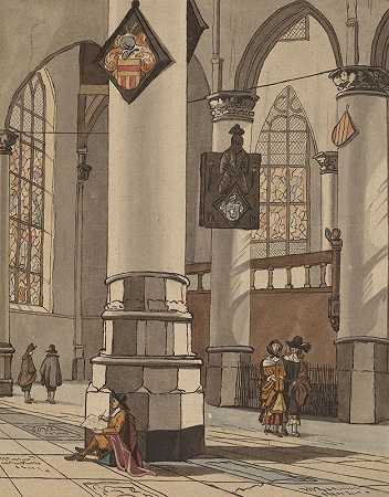Cornelis Ploos van Amstel的《教堂内部》