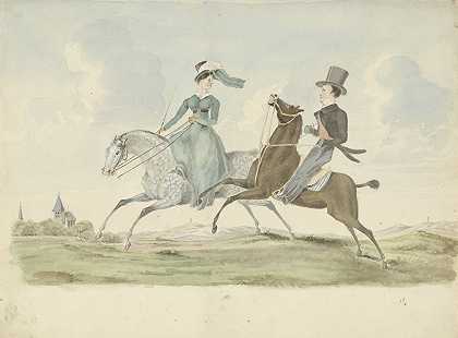 彼得·范·龙的《骑马的男人和女人》