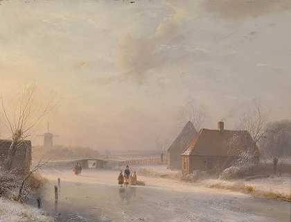 安德烈亚斯·谢尔富特的《荷兰冬季风景》