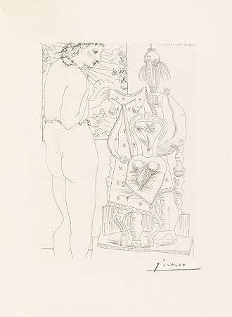 超现实主义模特和雕塑，1933年。-巴勃罗·毕加索