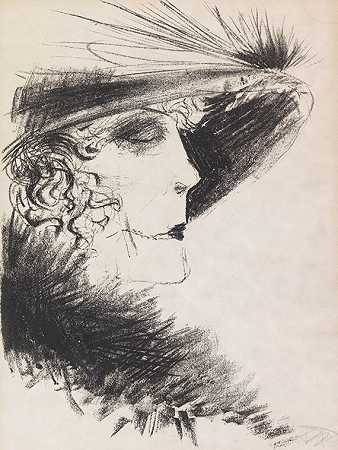 《苍鹭夫人》，1923年。-奥托·迪克斯