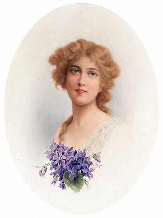 雷蒙德·里特·冯·维切拉的《紫罗兰女子肖像》
