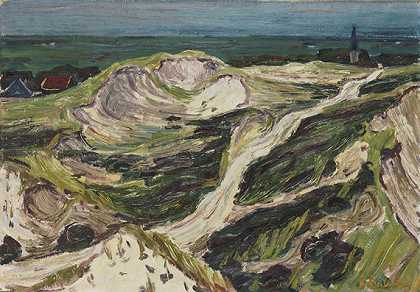沙丘风景，1930年。-Arnold Balwé