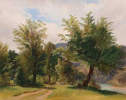 路德维希·哈劳斯卡的《河流风景》
