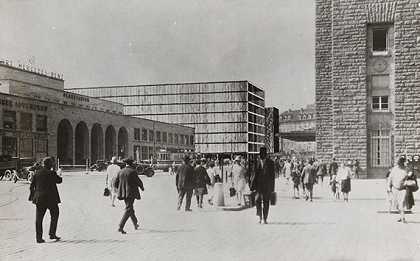 斯图加特办公楼，项目设计，约1928年。-路德维希·密斯·范德罗
