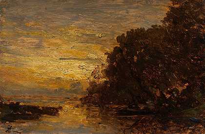 “比兰考特的塞纳河，菲利克斯·齐姆的日落