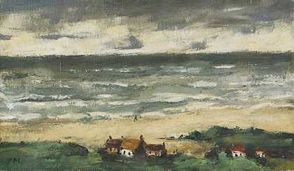 海岸风景，1932年。-法语Masereel