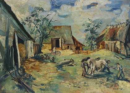 农场上的马夫，沃尔1930年。-威廉·科尔霍夫