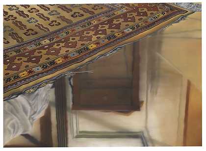 地毯卧室（镜子），2007年。-卡琳·克内菲尔