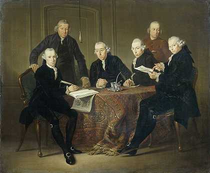 “四位摄政王，Lepers的秘书和家族之父”阿姆斯特丹家族，1773年，雅各布斯·卢贝蒂·奥古斯丁（Jacobus Luberti Augustini）