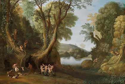 保罗·布里尔的《森林风景中的牧神》