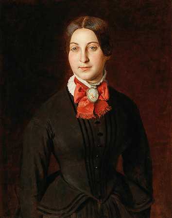 约翰·巴普蒂斯特·赖特的《艺术家姐姐的肖像》