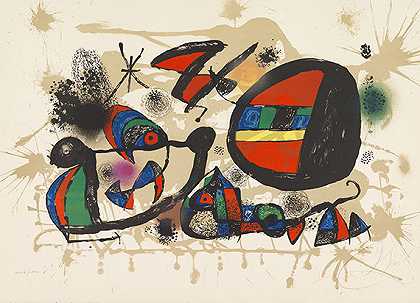 百灵鸟巢，1977年。-胡安·米罗