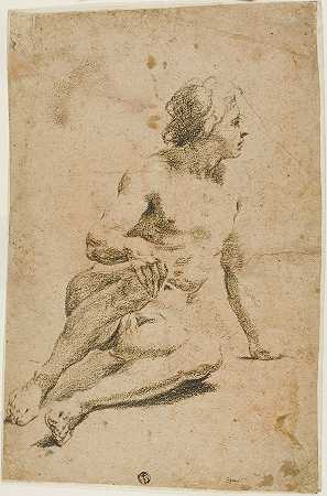 Carlo Cignani《坐姿男裸体》