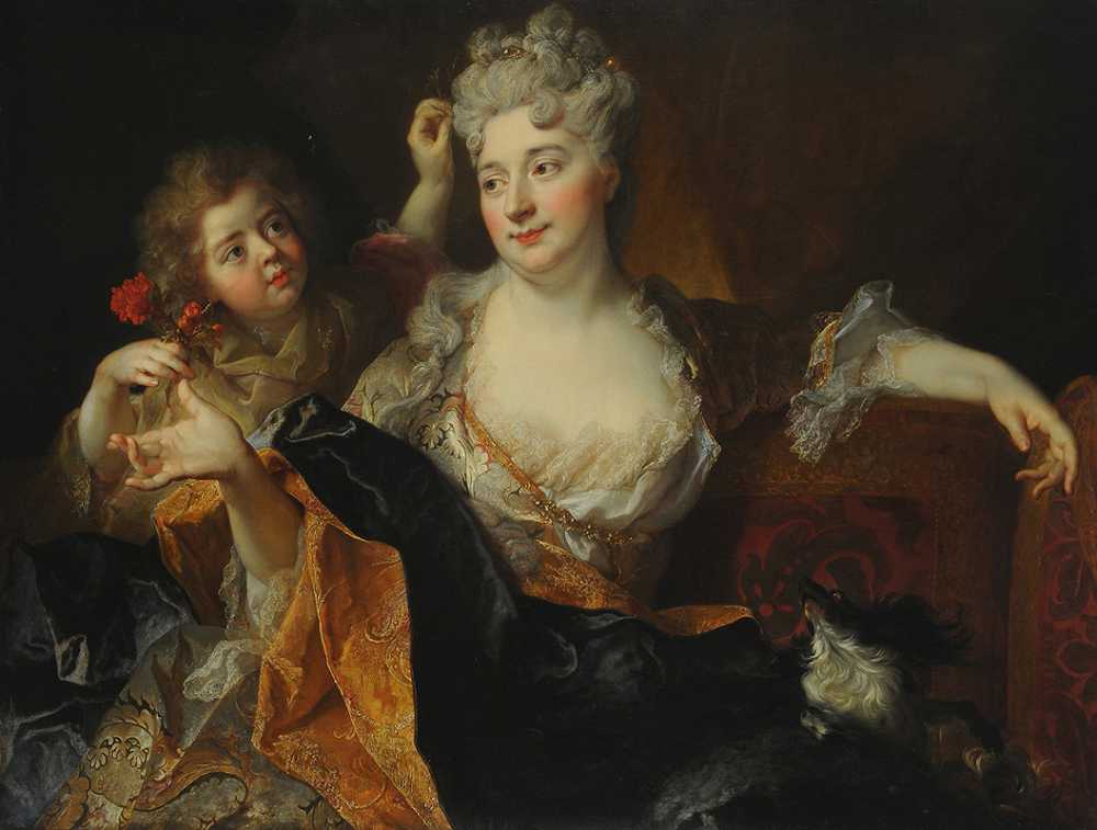 《玛格丽特·伊丽莎白·弗雷斯特·德·拉吉列尔和她的儿子尼古拉斯的肖像》