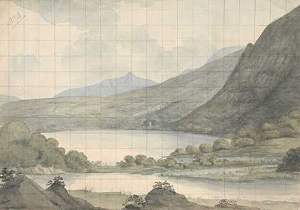 Isaac Weld的《隔着河流和布里肯岛眺望特克湖》（爱尔兰）