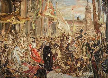 扬·马特伊科（Jan Matejko）的“五月三日宪法”绘画素描
