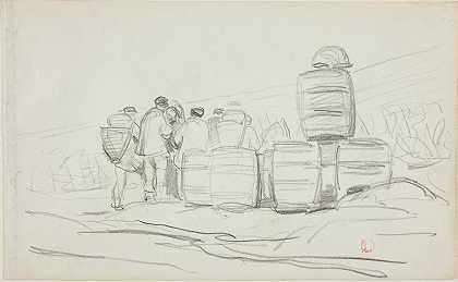 查尔斯·弗朗索瓦·道比尼的《一群带桶人的研究》