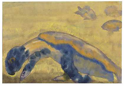 巨龟，1923/24。-埃米尔·诺德