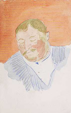 《一个人的肖像》（《老人》），约1907年。-玛丽安·冯·韦里夫金