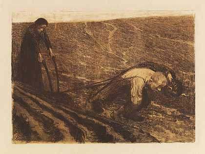 《农夫与女人》，1902年。-Käthe Kollwitz