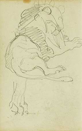 《坐着的狮子》（Théodore Géricault）