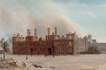 “1871年弗兰斯·穆尔曼斯大火后的市政厅
