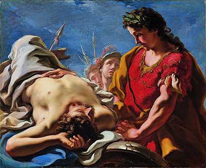 乔瓦尼·安东尼奥·佩莱格里尼的《亚历山大在死去的大流士的尸体上》