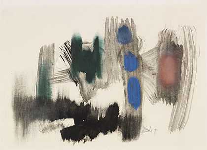 抽象抽象绘画，1959年。-菲茨·文特