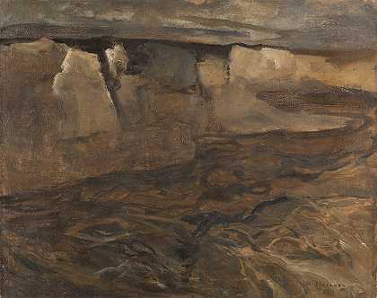 阿道夫·霍尔泽尔的《达豪风景与白岩》