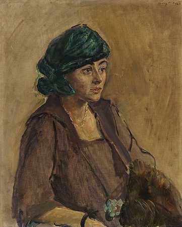 女性肖像，1920年。-最大回转角度