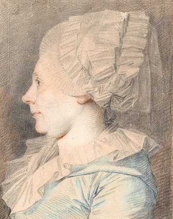 “Anne Cathrine Maaløe，née Basse的肖像。左侧面由Jens Juel绘制