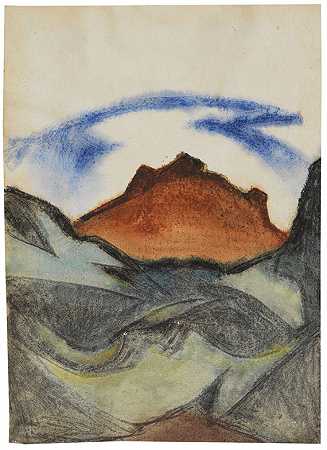 无题（山景），1930年。-弗里茨·斯塔肯伯格