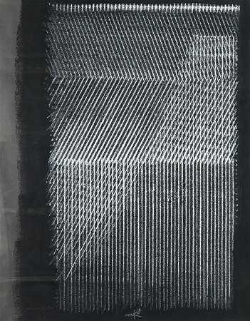 白光网格计数器舱口，1969年。-海因茨·马克
