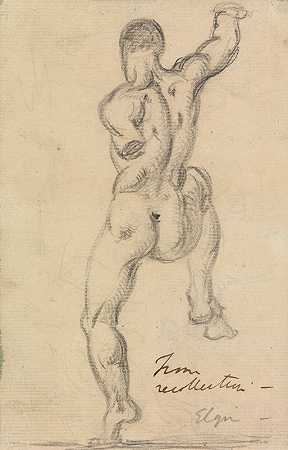 本杰明·罗伯特·海登《裸体男性后视人物研究》