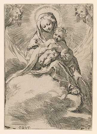 费德里科·巴罗奇的《云中的圣母与孩子》