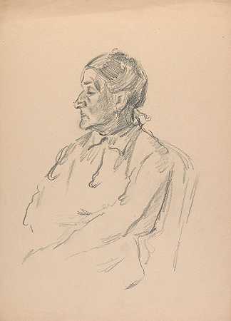 伊万·伊万内克的《坐着的老妇人的半身像》