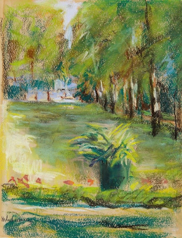 马克斯·利伯曼（Max Liebermann）的《从阳台向东看艺术家的花园》（The Artist's Garden）