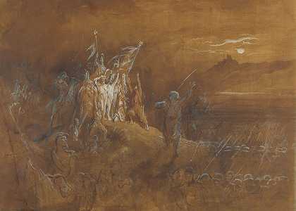 古斯塔夫·多雷（Gustave Doré）的《昔日法国士兵的阴影》（The Shades Of French Soldiers From The Past Execute The Army To Victory On The Rhine）