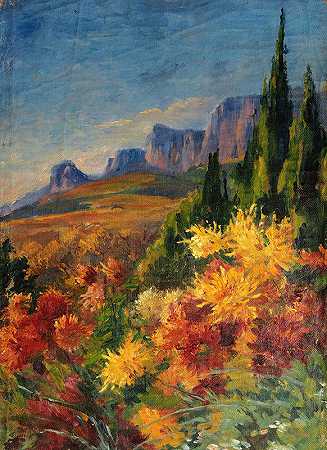 莉莉·沃尔特的《菊花风景》