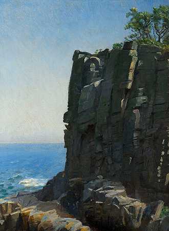 迈克尔·安彻（Michael Ancher）的《Rø的圣崖》（The Sanctuary Cliffs at Rø）