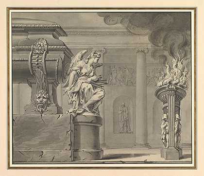 吉尔斯·玛丽·奥佩诺德工作坊的《古墓与火炉的经典场景》