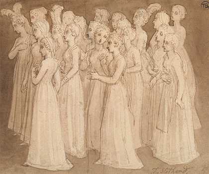 托马斯·斯托塔德的《二十个年轻女孩一组向左走》